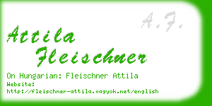 attila fleischner business card
